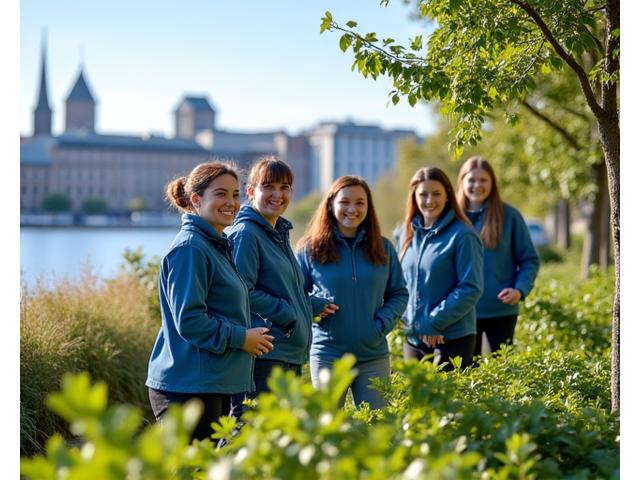 Frivillige fra Guidely Kapital bistår med renovasjon i et lokalt parkområde i Oslo, symboliserer samfunnsengasjement.