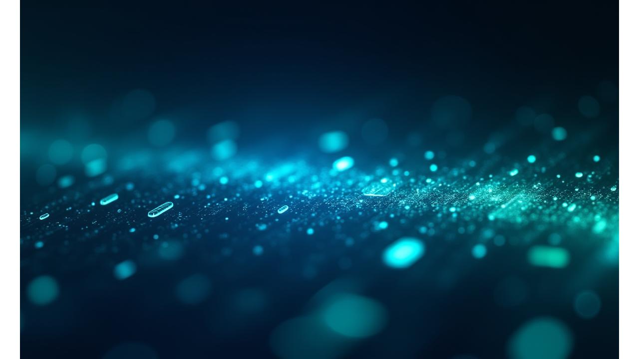Visualisering av sikker dataflyt med krypteringssymboler og databaser som representerer sikker databehandling i finansbransjen.